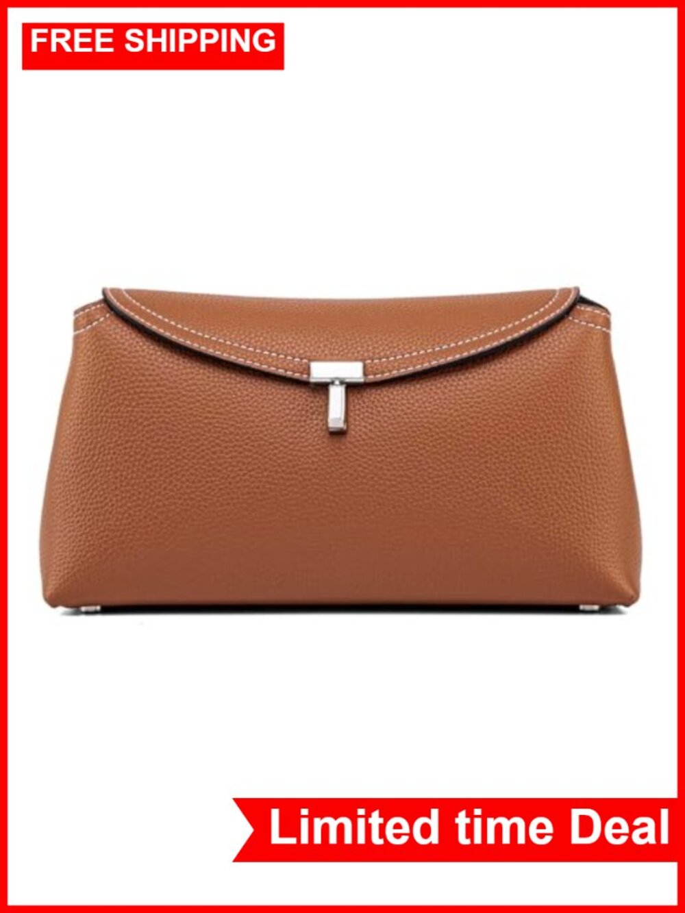 Leather Crossbody Bag for Women, Multiple Compartments, Adjustable Strap